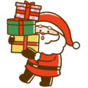 クリスマスプレゼントをもったサンタさん