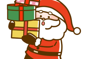 クリスマスプレゼントをもったサンタさん