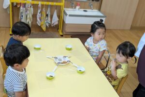 ふりかけ作り　ちゅ②　待つ　①